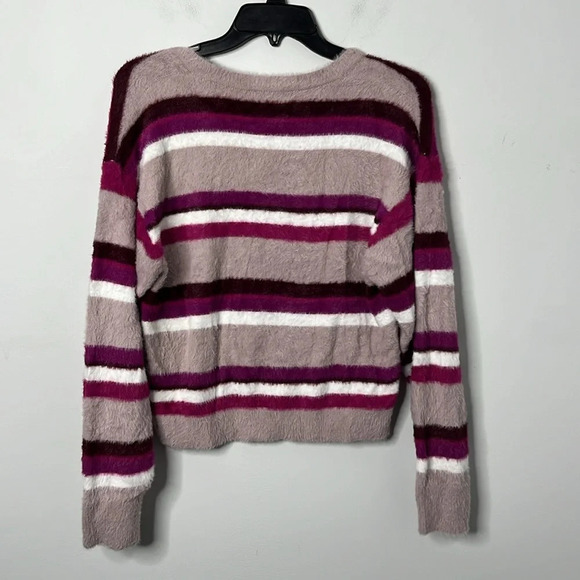 Splendid Striped Fuzzy V-neck Dolman Sweater NWT - Picture 5 of 6